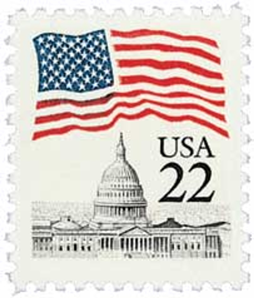 2114 - 1985 22c Flag Over Capitol - Mystic Stamp Company