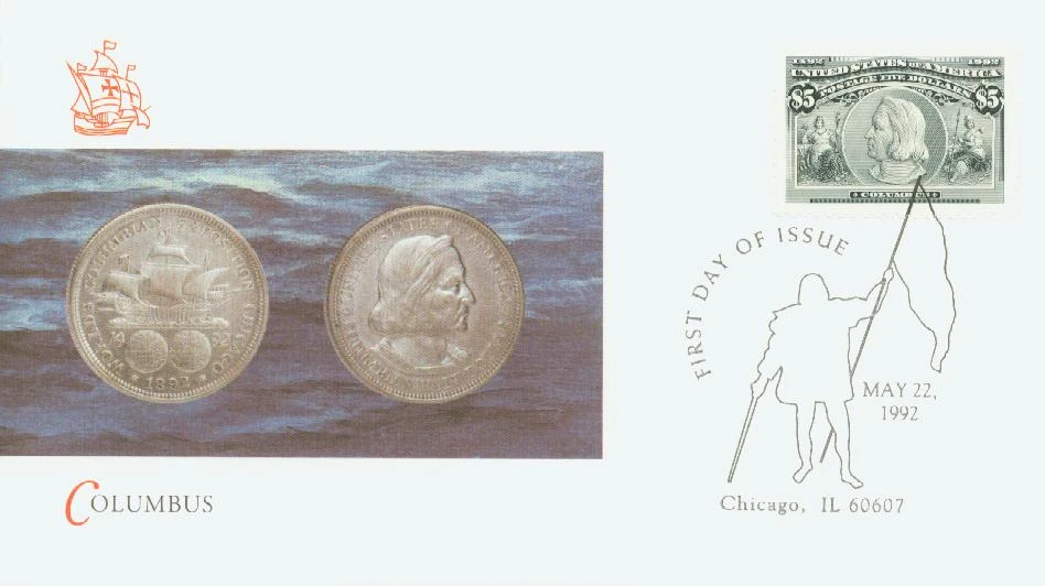 2629a - 1992 $5 Christopher Columbus, Single - Mystic Stamp Company