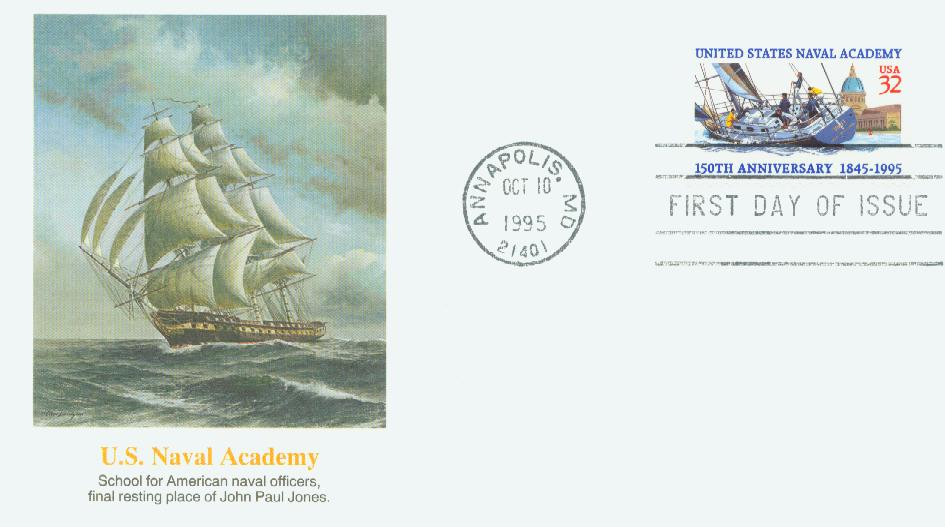 3001 - 1995 32c United States Naval Academy - Mystic Stamp Company