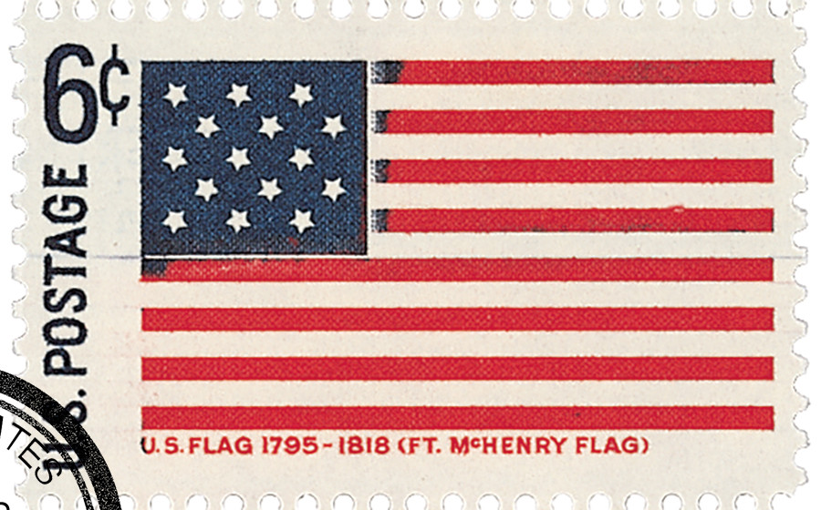 1346 - 1968 6c Historic American Flags: Fort McHenry - Mystic