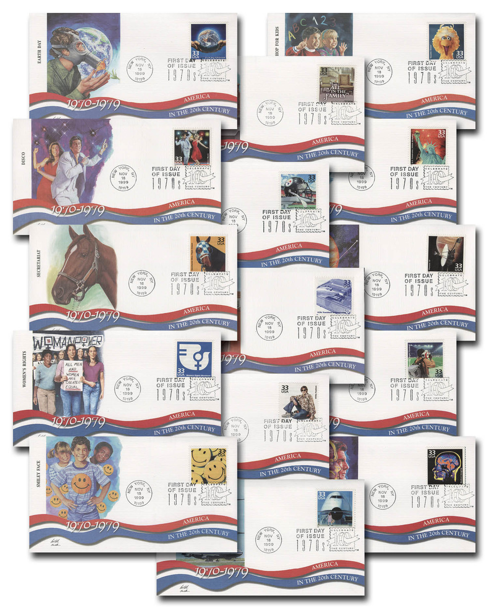 3189 - 1999 33c Celebrate the Century: 1970s - Mystic Stamp Company