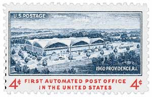 1164 - 1960 4c First Automated Post Office - Mystic Stamp Company