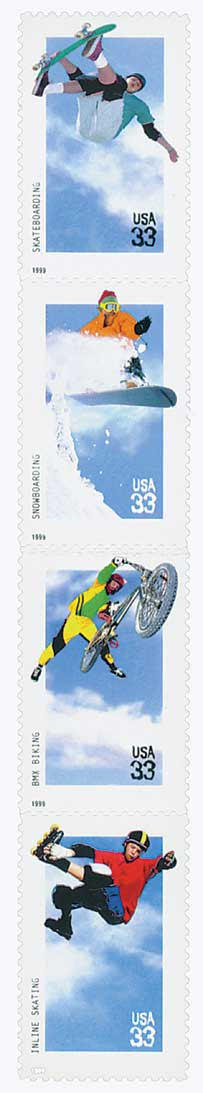 3321-24 - 1999 33c Xtreme Sports - Mystic Stamp Company