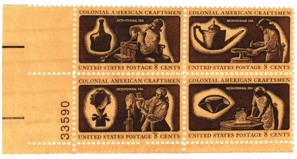 1456-59 - 1972 8c Colonial American Craftsmen - Mystic Stamp Company