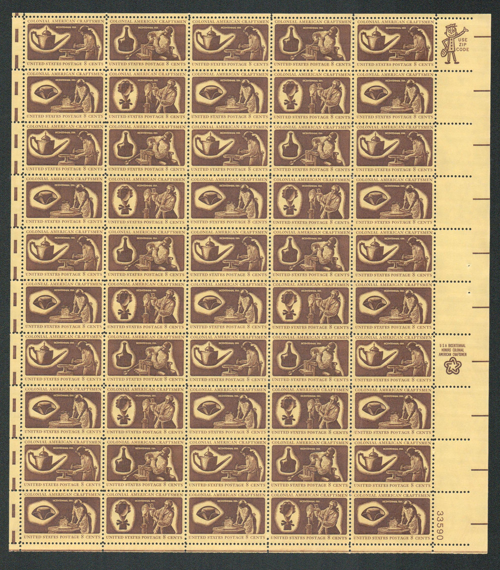 1456-59 - 1972 8c Colonial American Craftsmen - Mystic Stamp Company
