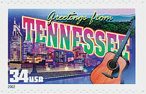 3602 - 2002 34c Greetings From America: Tennessee - Mystic Stamp