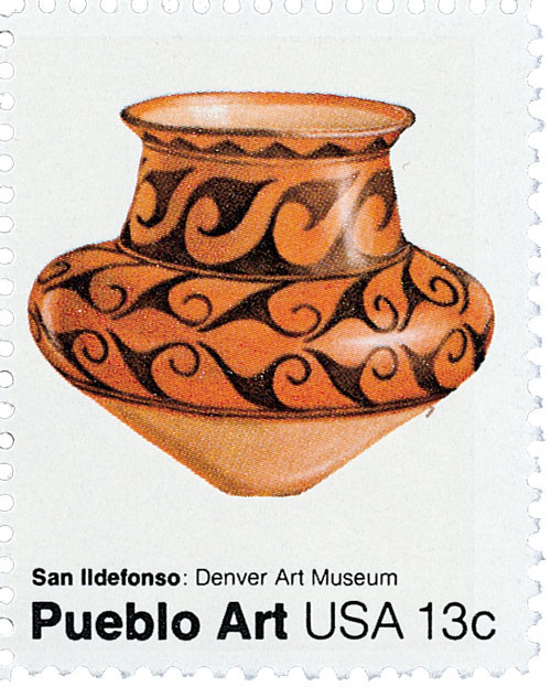 1707 - 1977 13c Pueblo Pottery: San Ildefonso - Mystic Stamp Company