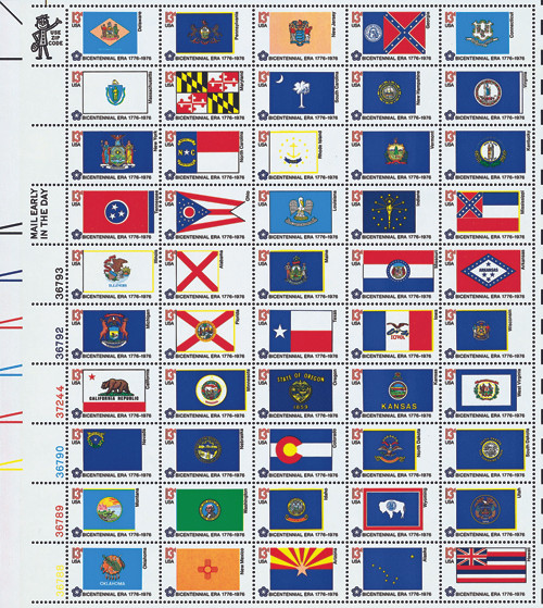 1633-82 - 1976 13c Bicentennial State Flags - Mystic Stamp Company