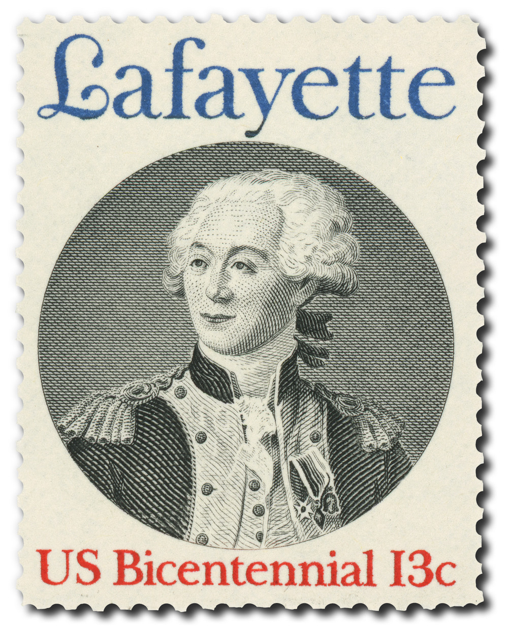 月火 1716 - 1977 13c Marquis de Lafayette - Mystic Stamp Company