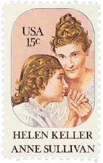 1824 - 1980 15c Helen Keller & Anne Sullivan - Mystic Stamp Company display picture 1