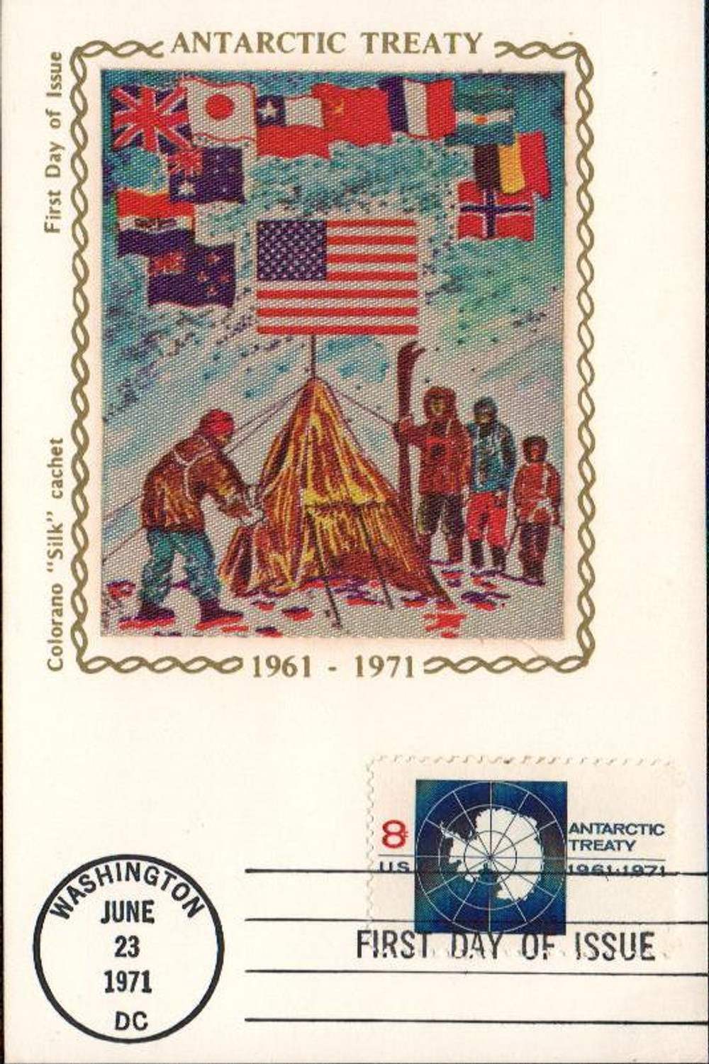 303820 -- Colorano Silk First Day Cover -- First Day Cover