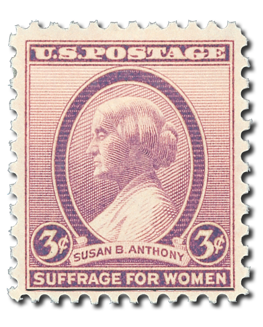 784 - 1936 3c Susan B. Anthony, Purple - Mystic Stamp Company