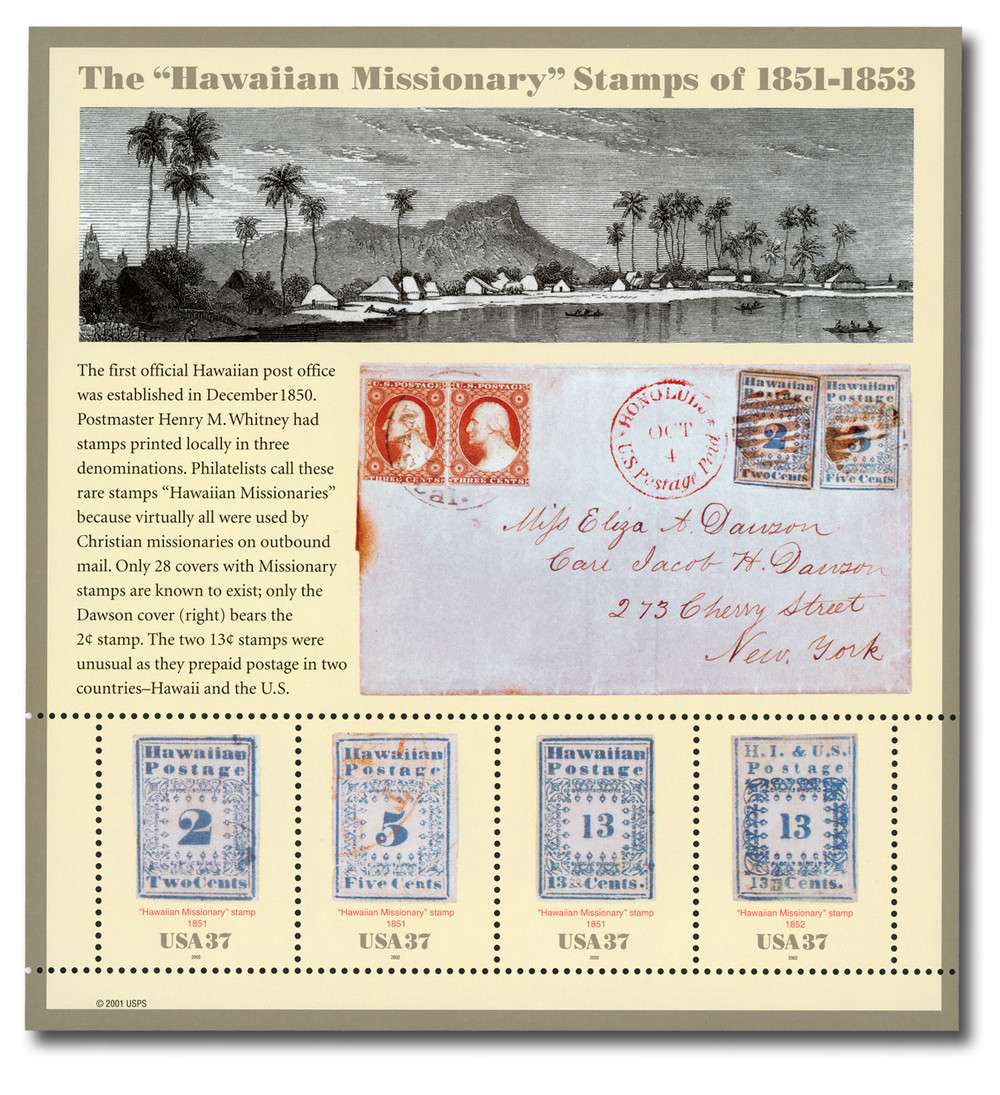 3694 - 2002 37c Hawaiian Missionaries - Mystic Stamp Company