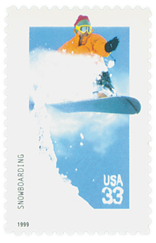 3323 - 1999 33c Xtreme Sports: Snowboarding - Mystic Stamp Company