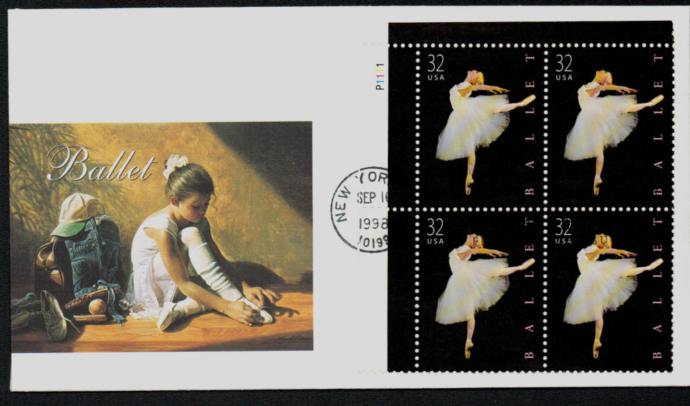 3237 - 1998 32c Ballet - Mystic Stamp Company