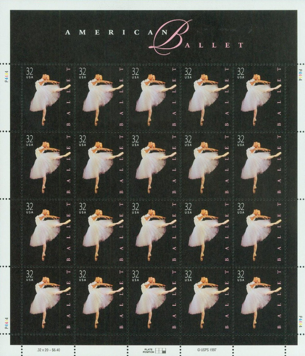 3237 - 1998 32c Ballet - Mystic Stamp Company