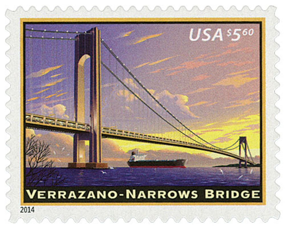 4872 - 2014 $5.60 Verrazano-Narrows Bridge, Priority Mail