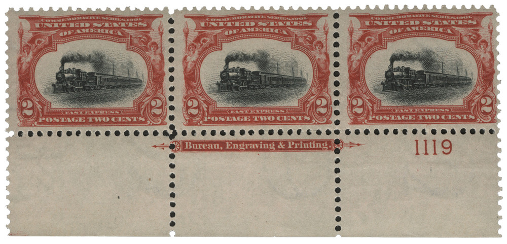 295 - 1901 2c Empire State Express, Carmine & Black - Mystic Stamp