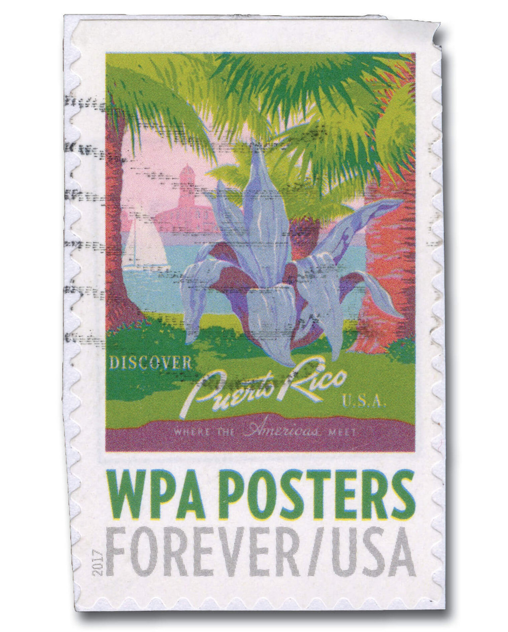 5183 - 2017 First-Class Forever Stamp - WPA Posters: Discover