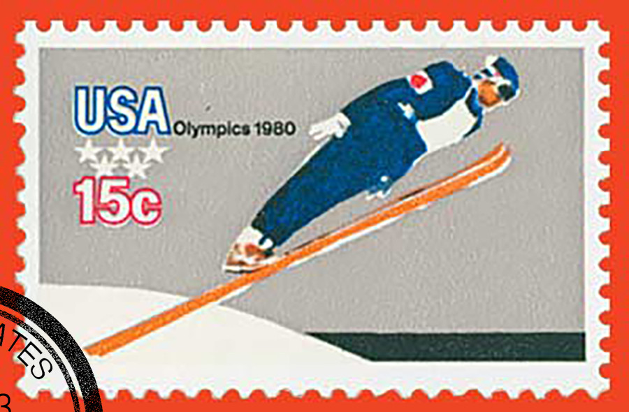 1797 - 1980 15c 13th Winter Olympic Games: Ski Jumper - Mystic