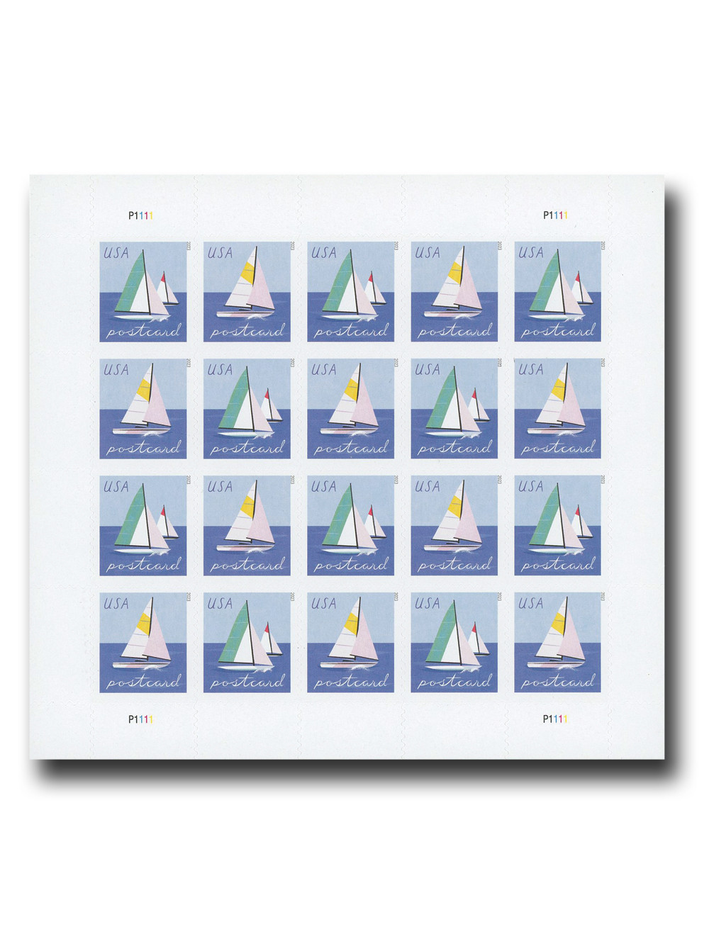 5747-48 - 2023 48c Sailboats from Sheet, Postcard Rate - Mystic