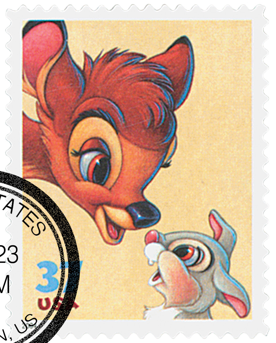 3866 - 2004 37c Disney Characters: Bambi and Thumper - Mystic