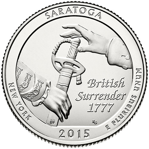CNNYSN25P - 2015 Saratoga National Historical Park Quarter, P Mint