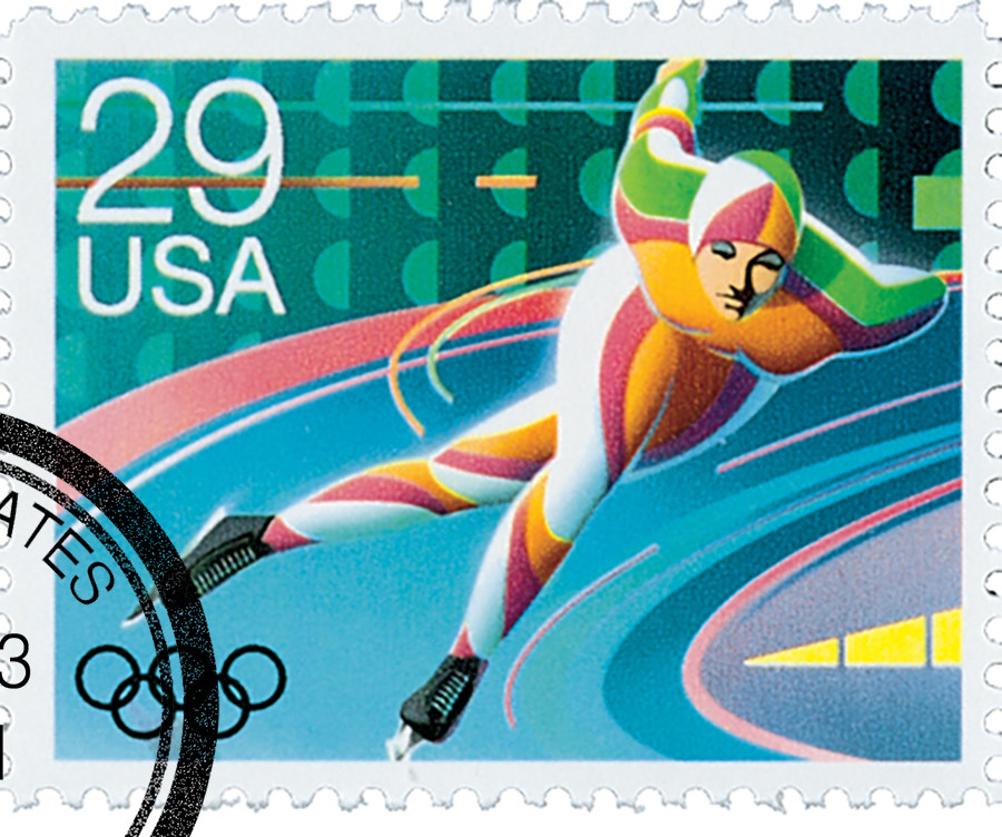 2613 - 1992 29c Winter Olympics: Speed Skating - Mystic Stamp Company