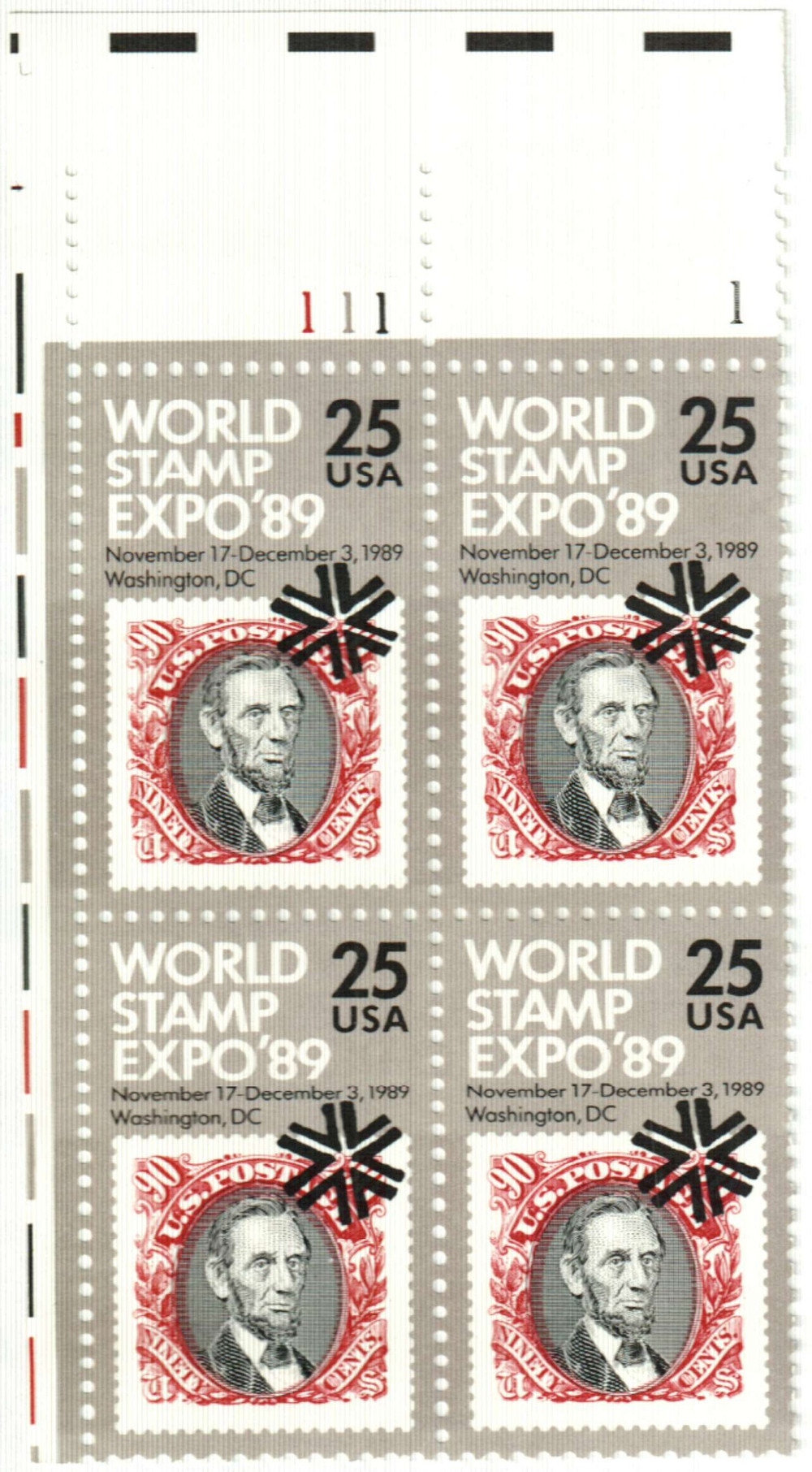 2410 - 1989 25c World Stamp Expo '89 - Mystic Stamp Company