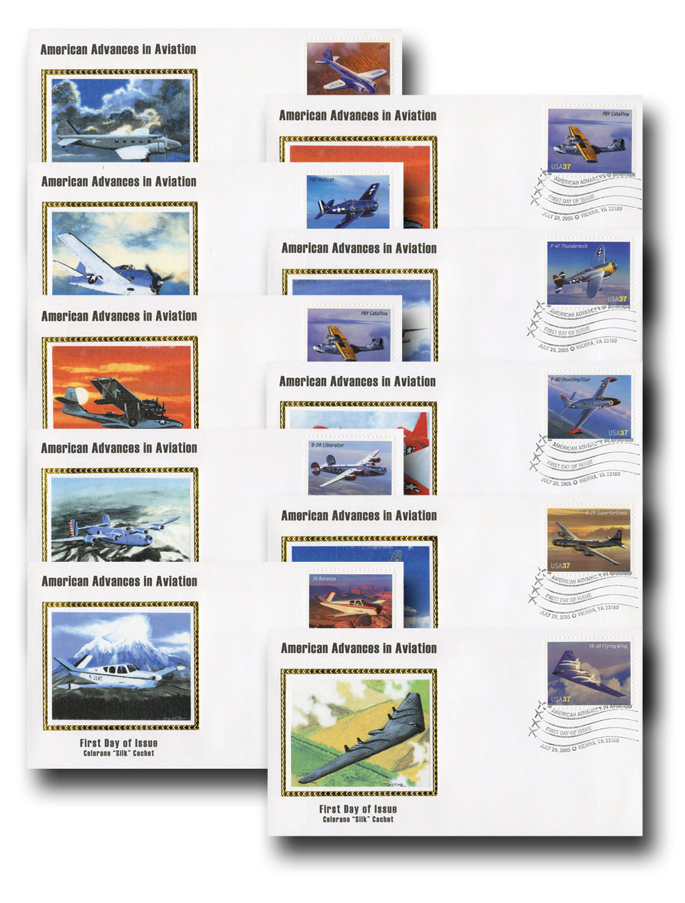 330627 -- Colorano Silk First Day Cover Set -- First Day Cover