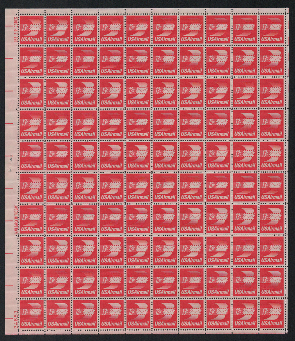 C79 - 1973 13c Winged Letter Sheet Single - Mystic Stamp Company