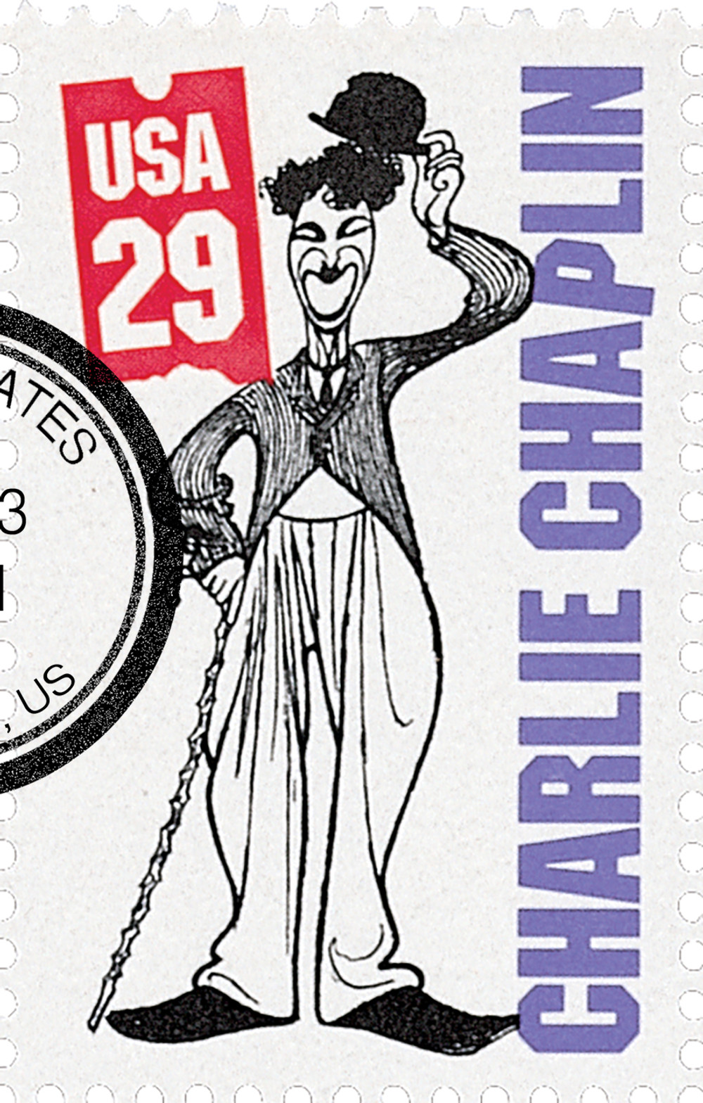 2821 - 1994 29c Silent Screen Stars: Charlie Chaplin
