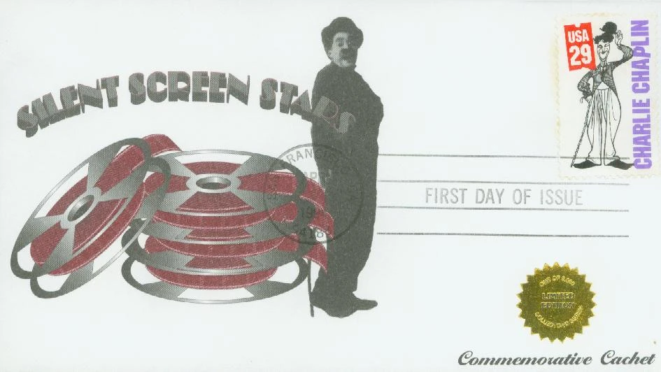 2821 - 1994 29c Silent Screen Stars: Charlie Chaplin - Mystic