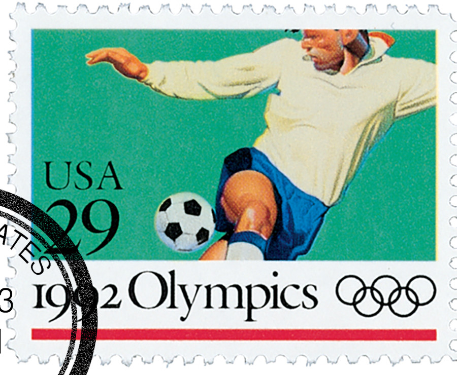 2637 - 1992 29c Summer Olympics: Soccer - Mystic Stamp Company
