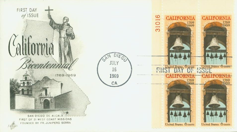 1373 - 1969 6c California Settlement - Mystic Stamp Company