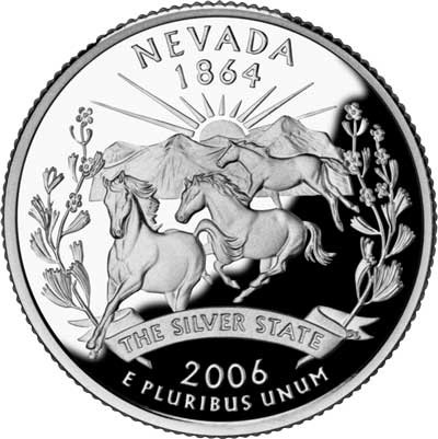 CNNV25P - 2006 Nevada State Quarter, P mint - Mystic Stamp Company