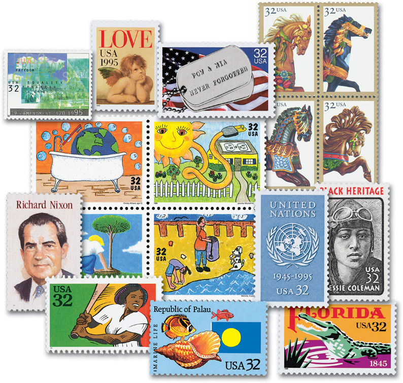 YS1995C - 1995 Complete Commemorative Year Set, 122 Stamps