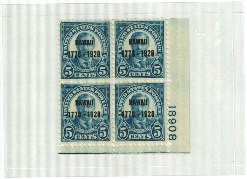 648 - 1928 5c Discovery of Hawaii, Dark Blue - Mystic Stamp