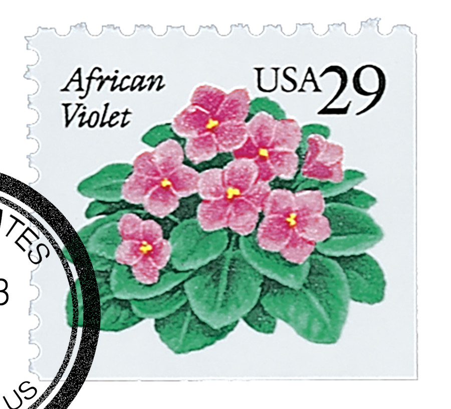2486 - 1993 29c Flora & Fauna Series: African Violet - Mystic