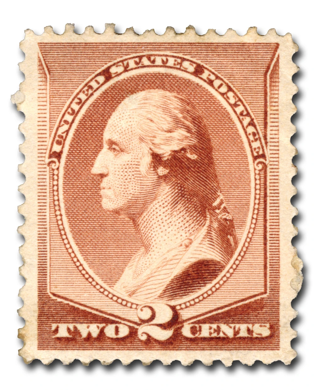 210 - 1883 2c Washington, Red Brown, Soft Paper, Perf. 12 - Mystic