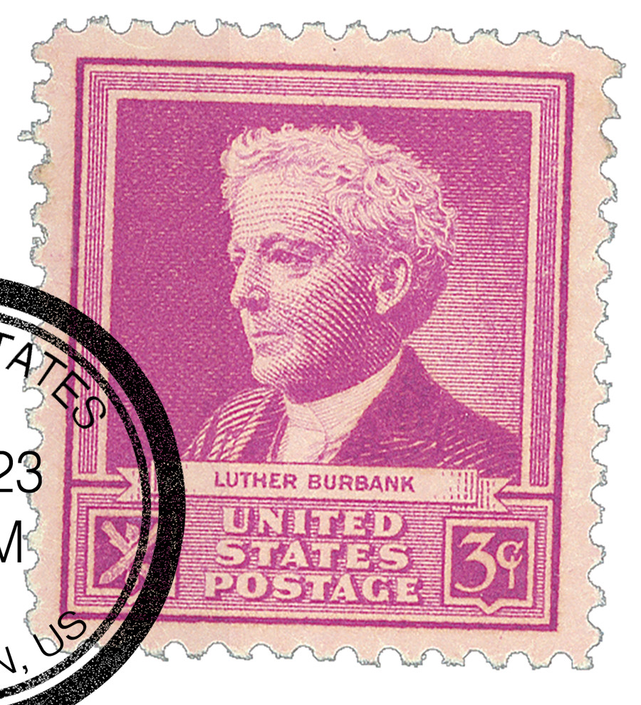 876 - 1940 3c Famous Americans Series: Luther Burbank - Mystic
