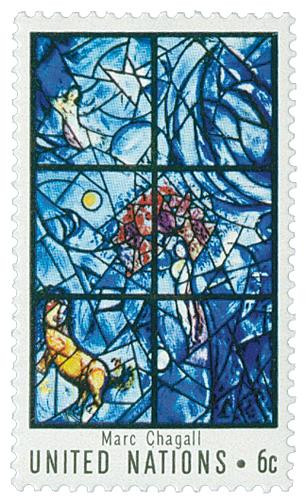 UN180 - 1967 The Kiss of Peace, by Marc - Mystic Stamp Company