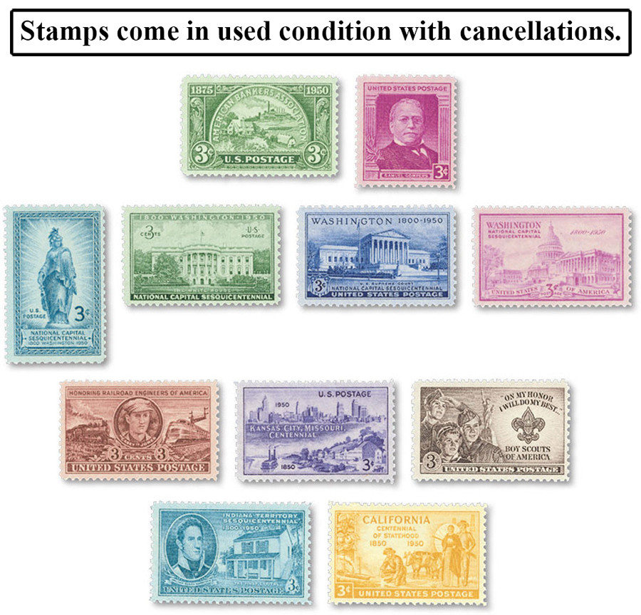 記念章 YS1950C - 1950 Complete Commemorative Year Set, 11 stamps - Mystic