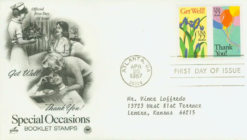 2269 - 1987 22c Special Occasions: Thank You! - Mystic Stamp Company