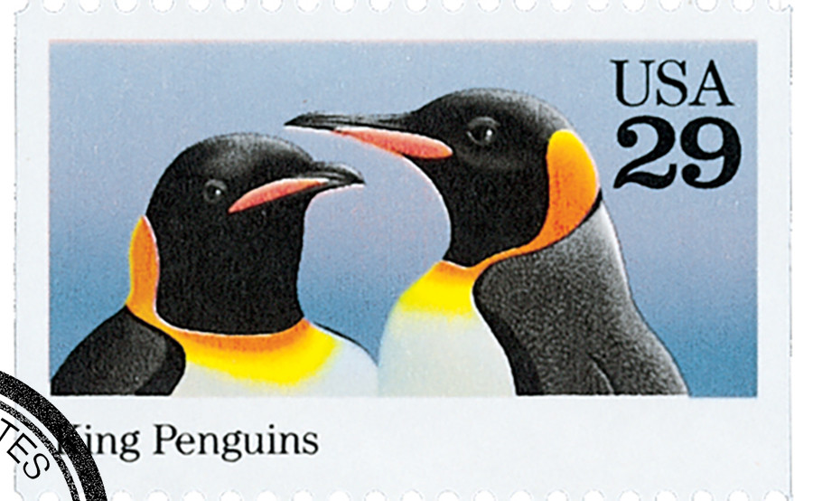 2708 - 1992 29c Wild Animals: King Penguins - Mystic Stamp Company 2708 - 1992 29c Wild Animals: King Penguins - Mystic Stamp Company