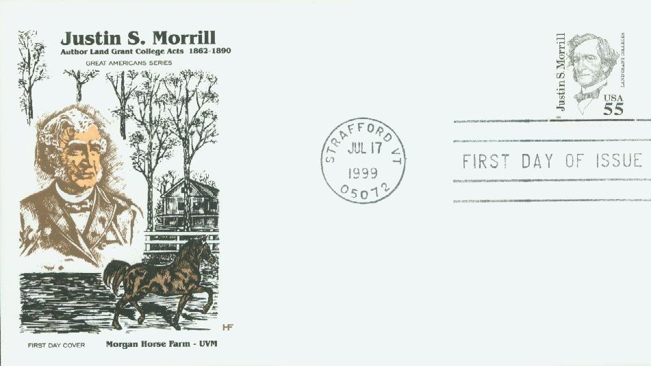 2941 - 1999 55c Great American Series: Justin S. Morrill - Mystic