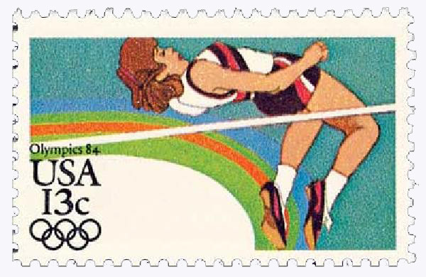 2049 - 1983 13c Los Angeles Summer Olympics: High Jump - Mystic