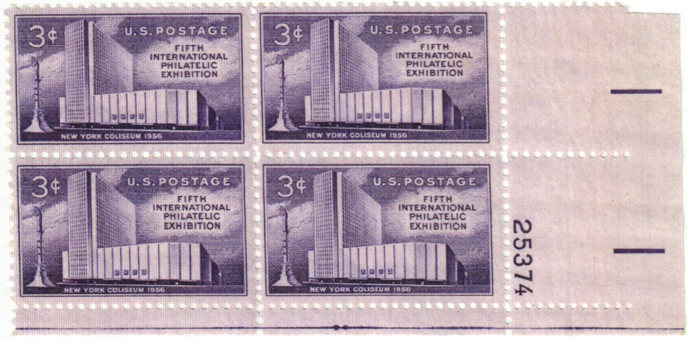 1076 - 1956 3c FIPEX stamp - Mystic Stamp Company