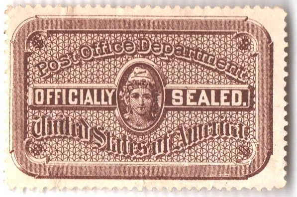切手11 OX11 - 1900 Post Office Seal - Perf 12, Red Brown - Mystic Stamp