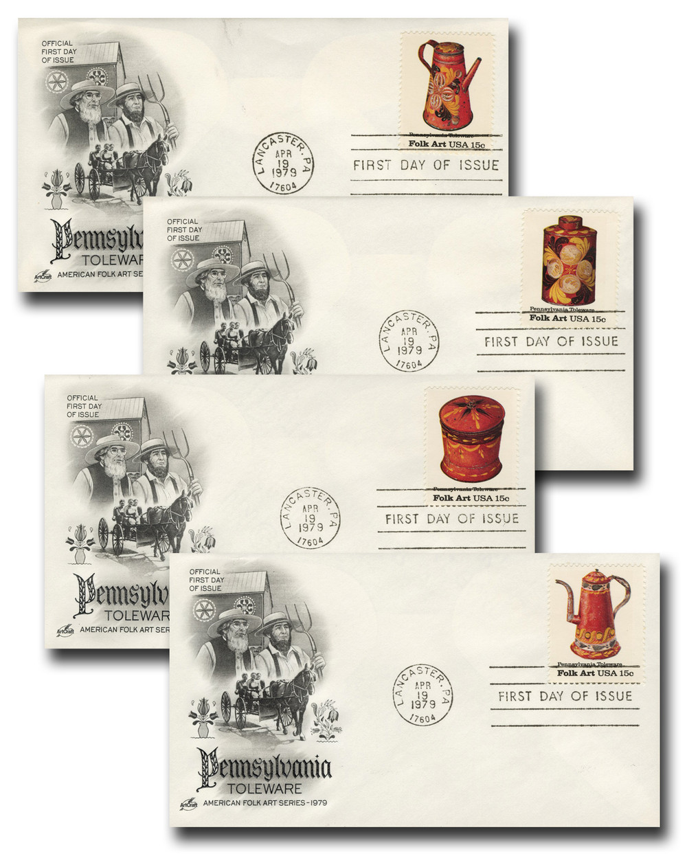 1775-78 - 1979 15c Pennsylvania Toleware - Mystic Stamp Company